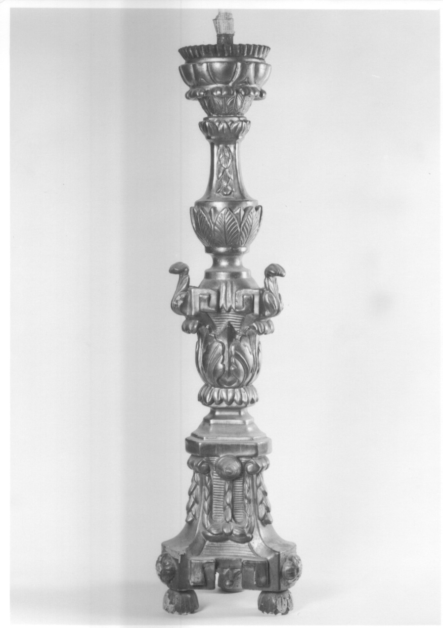 motivi decorativi vegetali (candeliere d'altare, serie) - ambito piemontese (terzo quarto sec. XIX)