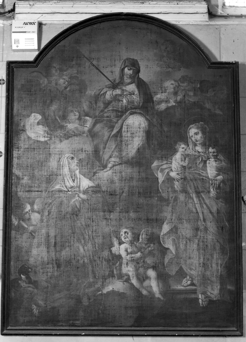Madonna Addolorata con Santa Margherita, Santa Liberata e angeli (dipinto, opera isolata) - ambito piemontese (sec. XVIII)