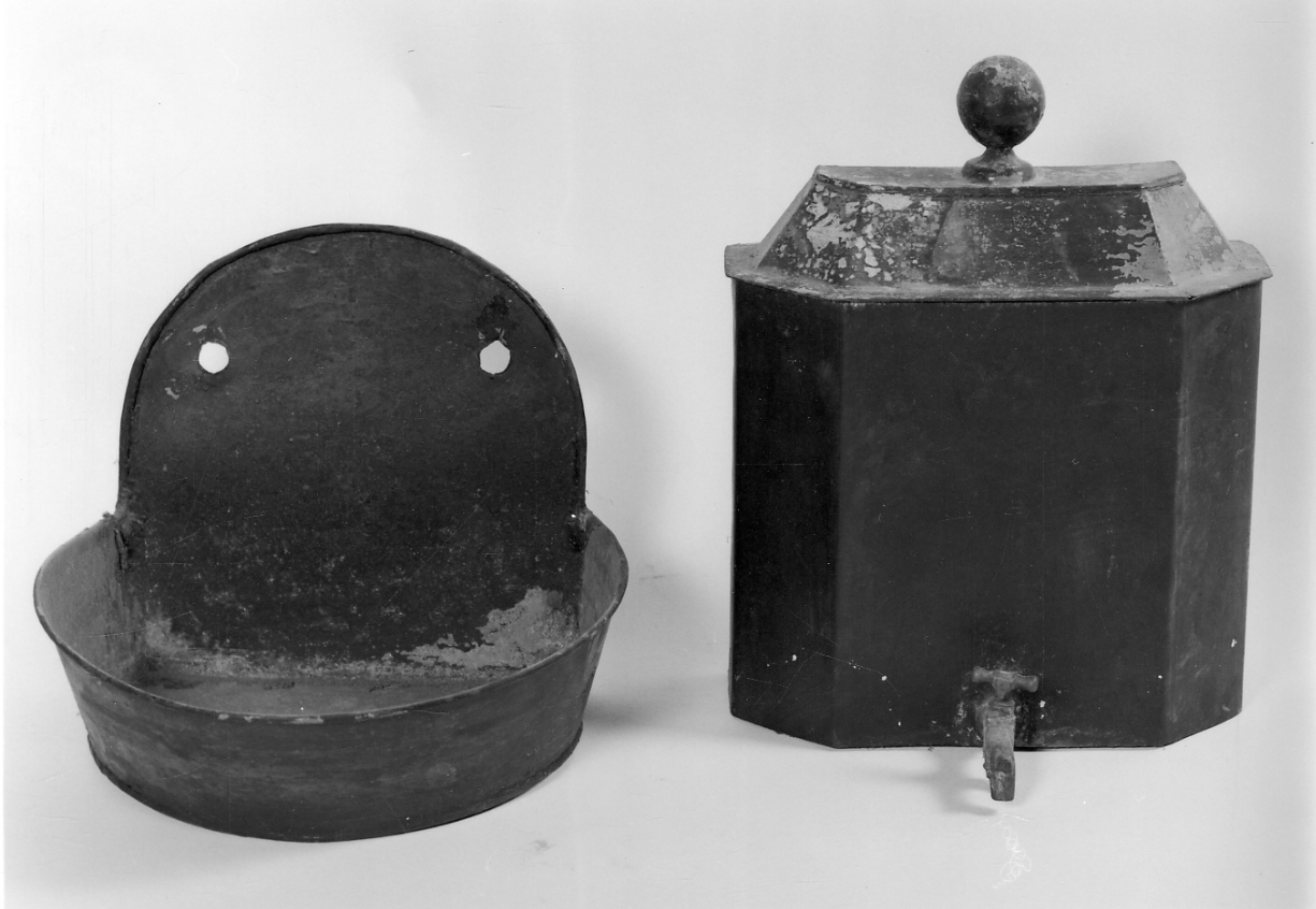 lavabo da sacrestia, opera isolata - ambito piemontese (seconda metà sec. XIX)