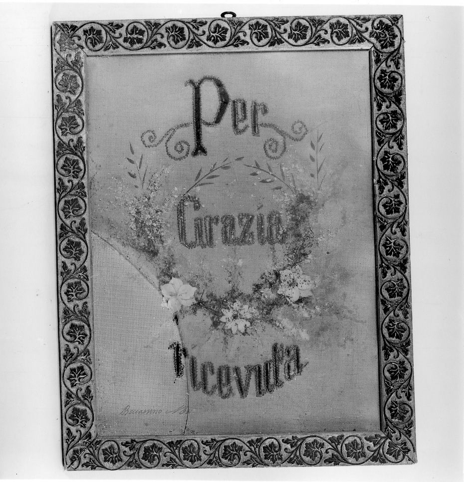motivo decorativo floreale (ex voto, opera isolata) - produzione piemontese (prima metà sec. XX)