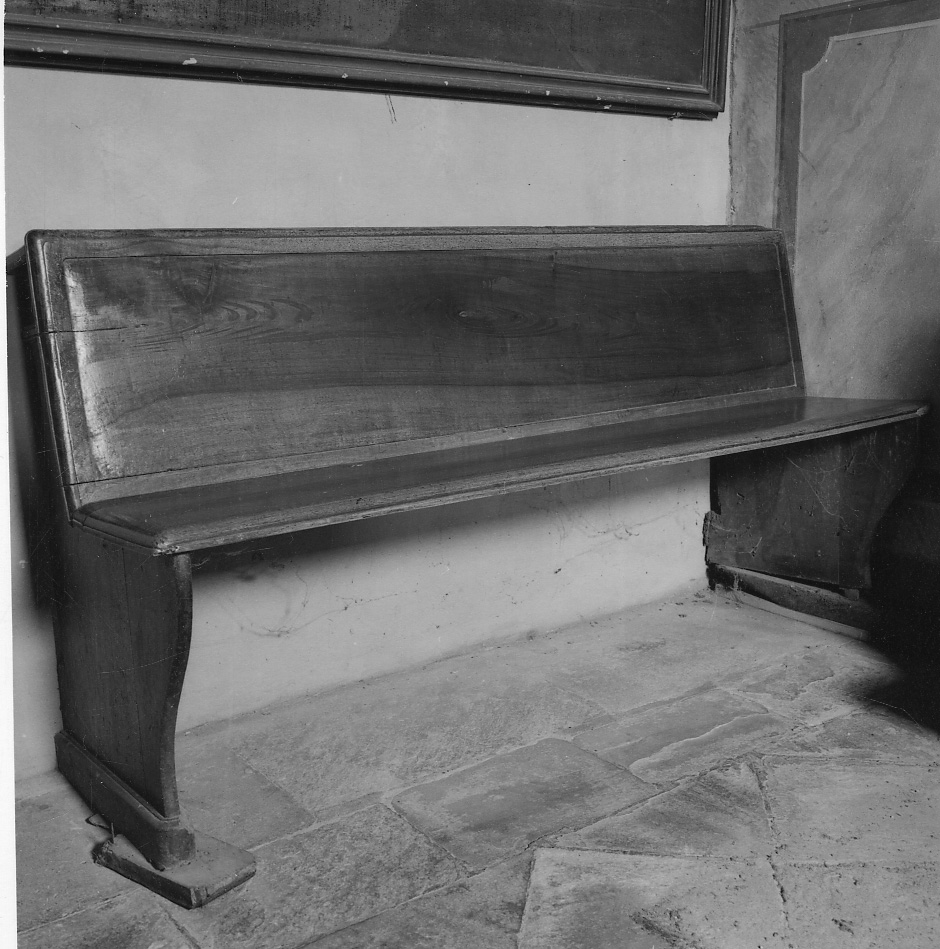 banco da chiesa, opera isolata - ambito piemontese (ultimo quarto sec. XIX)