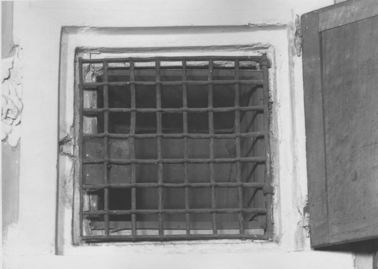 grata, elemento d'insieme - ambito piemontese (secc. XVII/ XVIII)