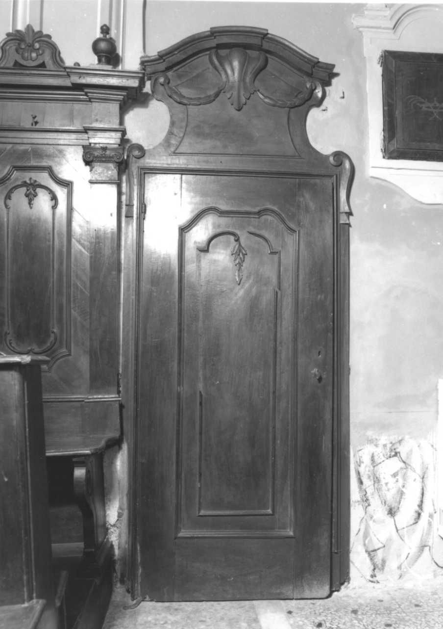 porta - ad un battente, serie - ambito piemontese (metà sec. XVIII)