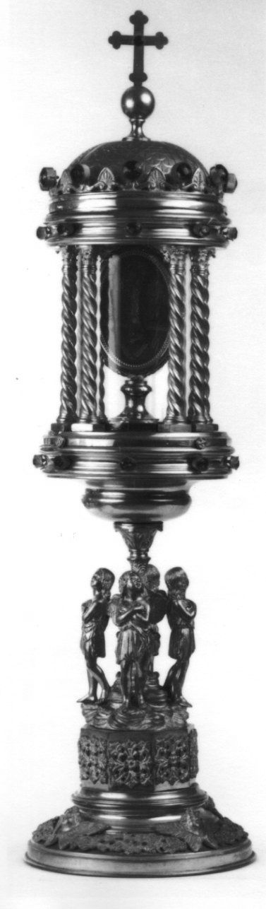 angeli adoranti (reliquiario - a ostensorio, opera isolata) - bottega piemontese (fine/inizio secc. XIX/ XX)