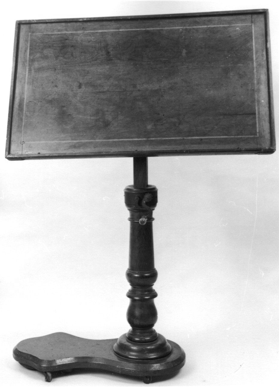 leggio a fusto, opera isolata - bottega piemontese (seconda metà sec. XIX)