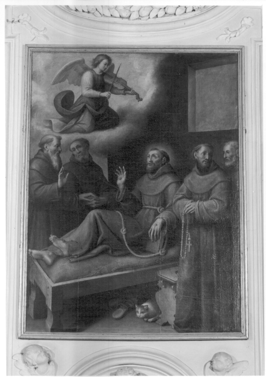 morte di San Francesco d'Assisi (dipinto, opera isolata) di Caccia Guglielmo detto Moncalvo (cerchia) (metà sec. XVII)