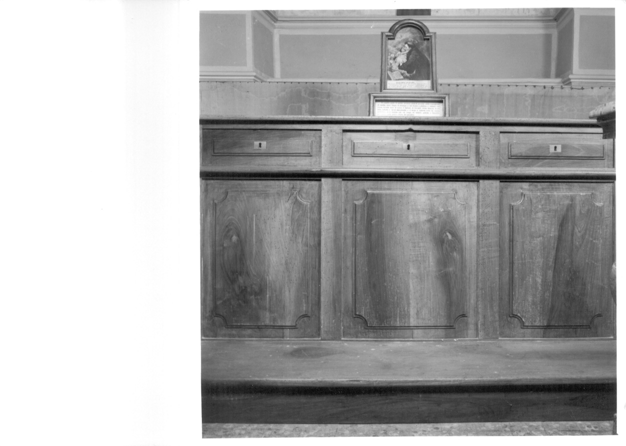 armadio da sacrestia, opera isolata - ambito piemontese (ultimo quarto sec. XIX)