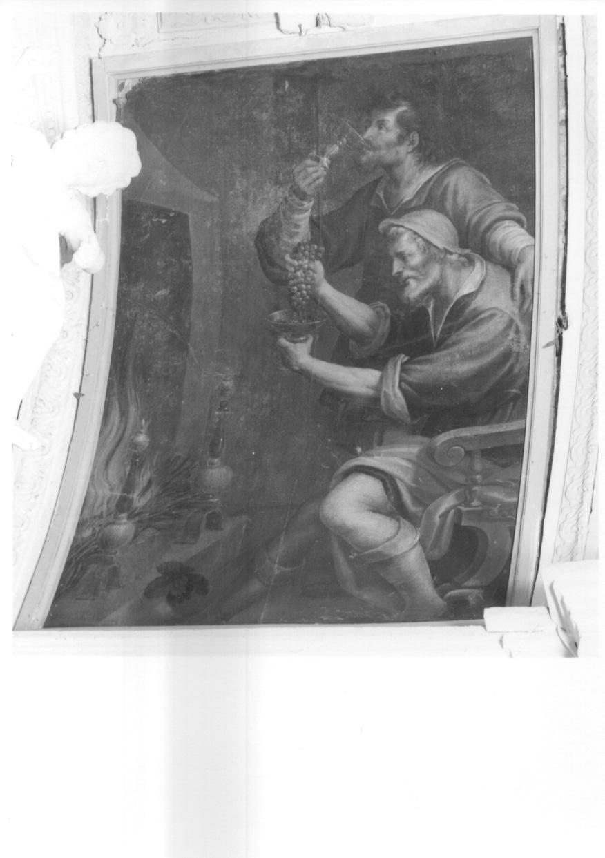 degustazione del mosto (dipinto, elemento d'insieme) di Caccia Guglielmo detto Moncalvo (cerchia) (metà sec. XVII)