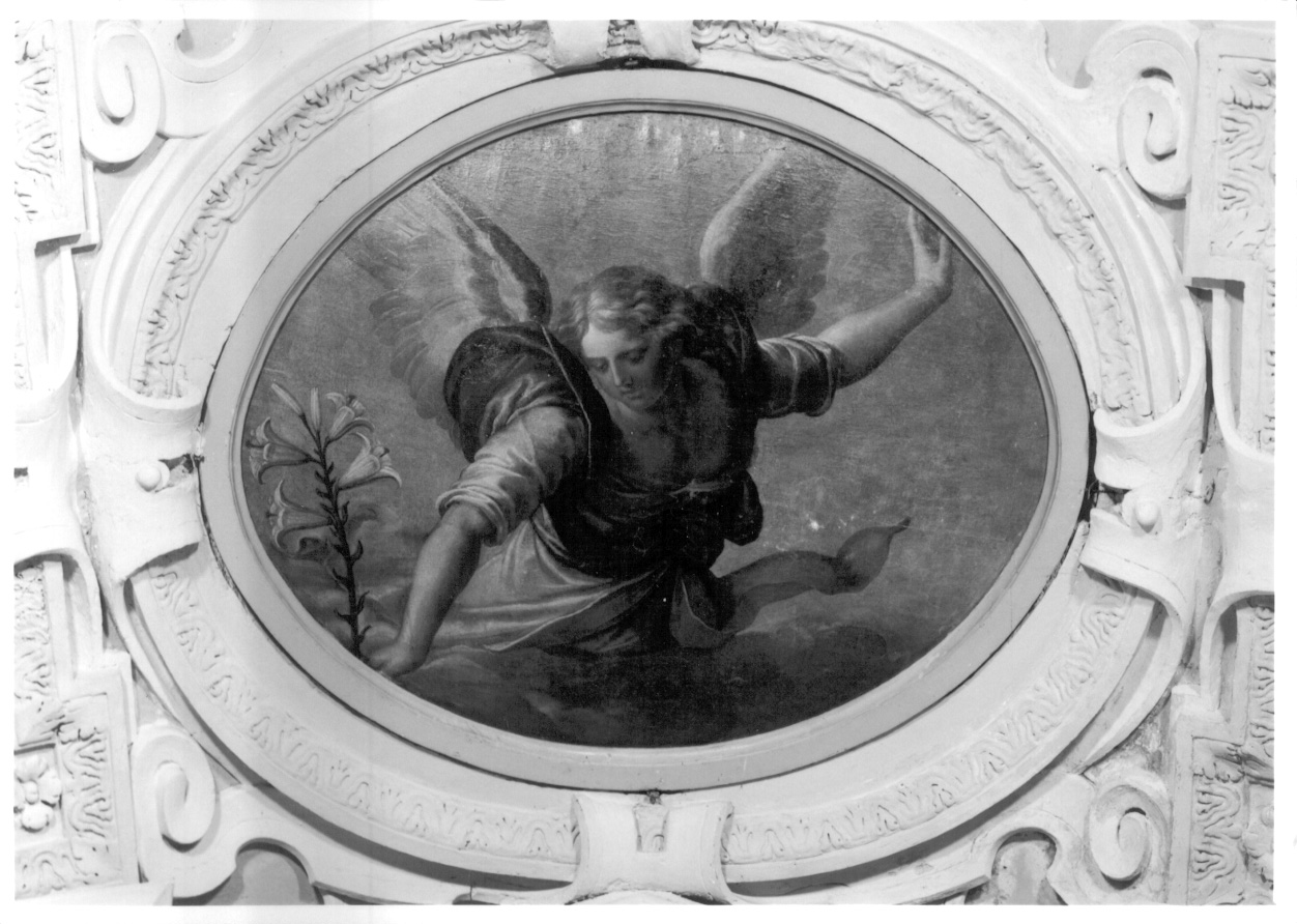 angelo con giglio (dipinto, opera isolata) di Caccia Guglielmo detto Moncalvo (cerchia) (metà sec. XVII)