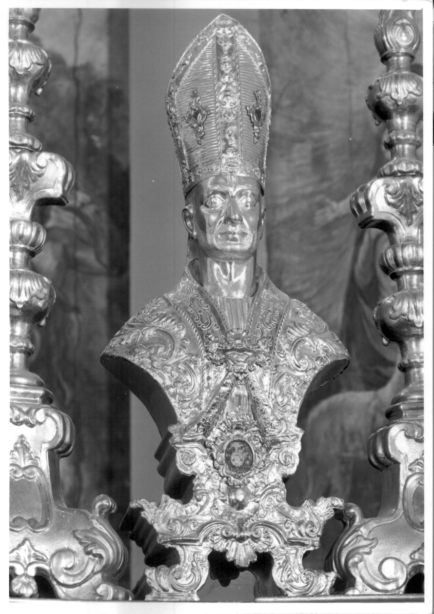 San Carlo Borromeo (reliquiario - a busto, opera isolata) - ambito piemontese (seconda metà sec. XIX)