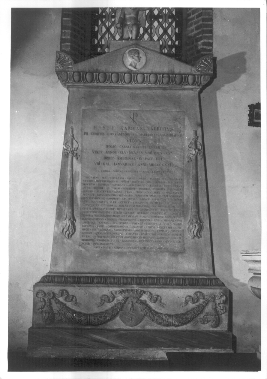 ritratto del conte Carlo Fabrizio Vidua (monumento funebre - a edicola, opera isolata) - ambito piemontese (secondo quarto sec. XIX)