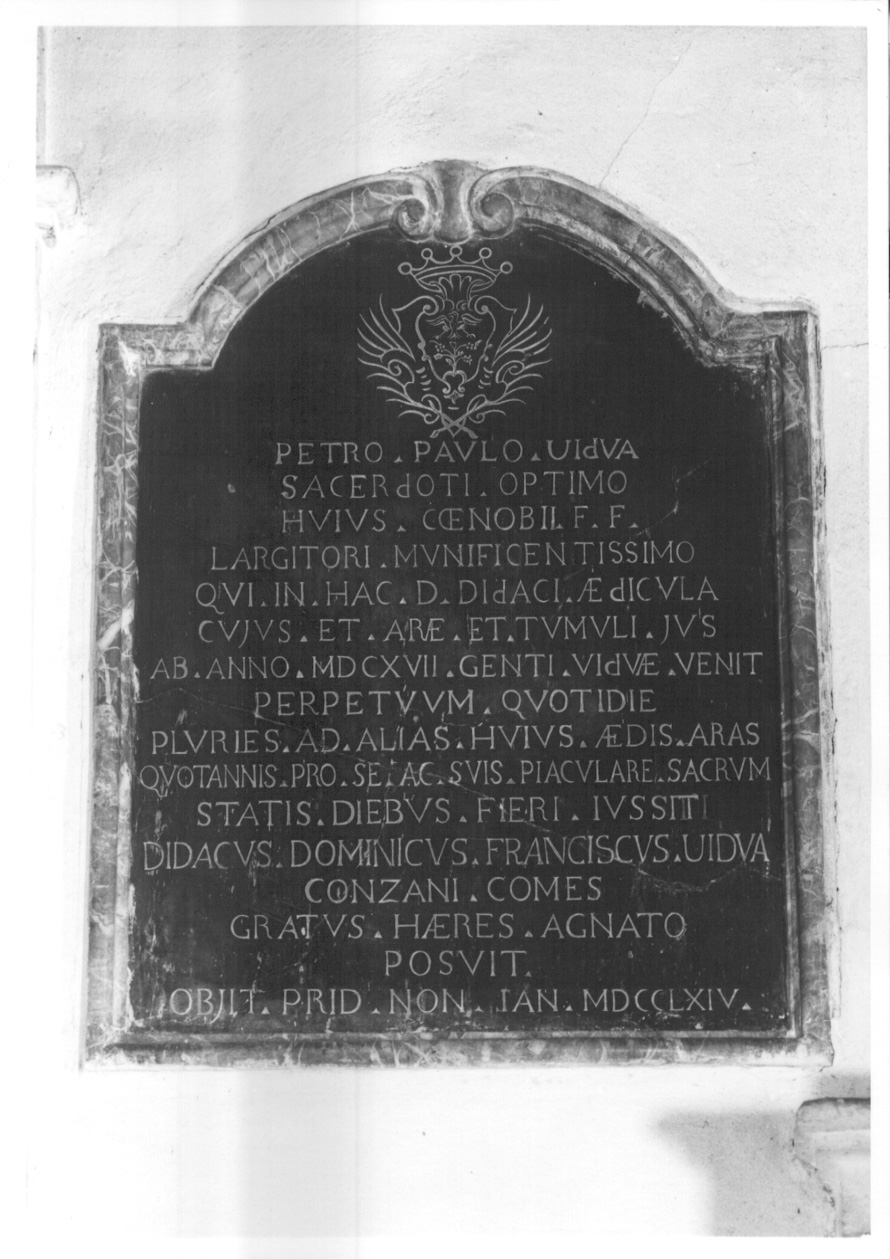 lapide commemorativa, opera isolata - ambito piemontese (terzo quarto sec. XVIII)