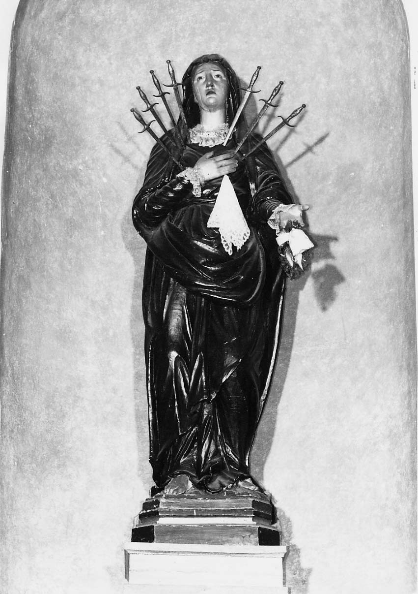 Madonna trafitta da sette spade (statua, opera isolata) - ambito piemontese (sec. XVIII)