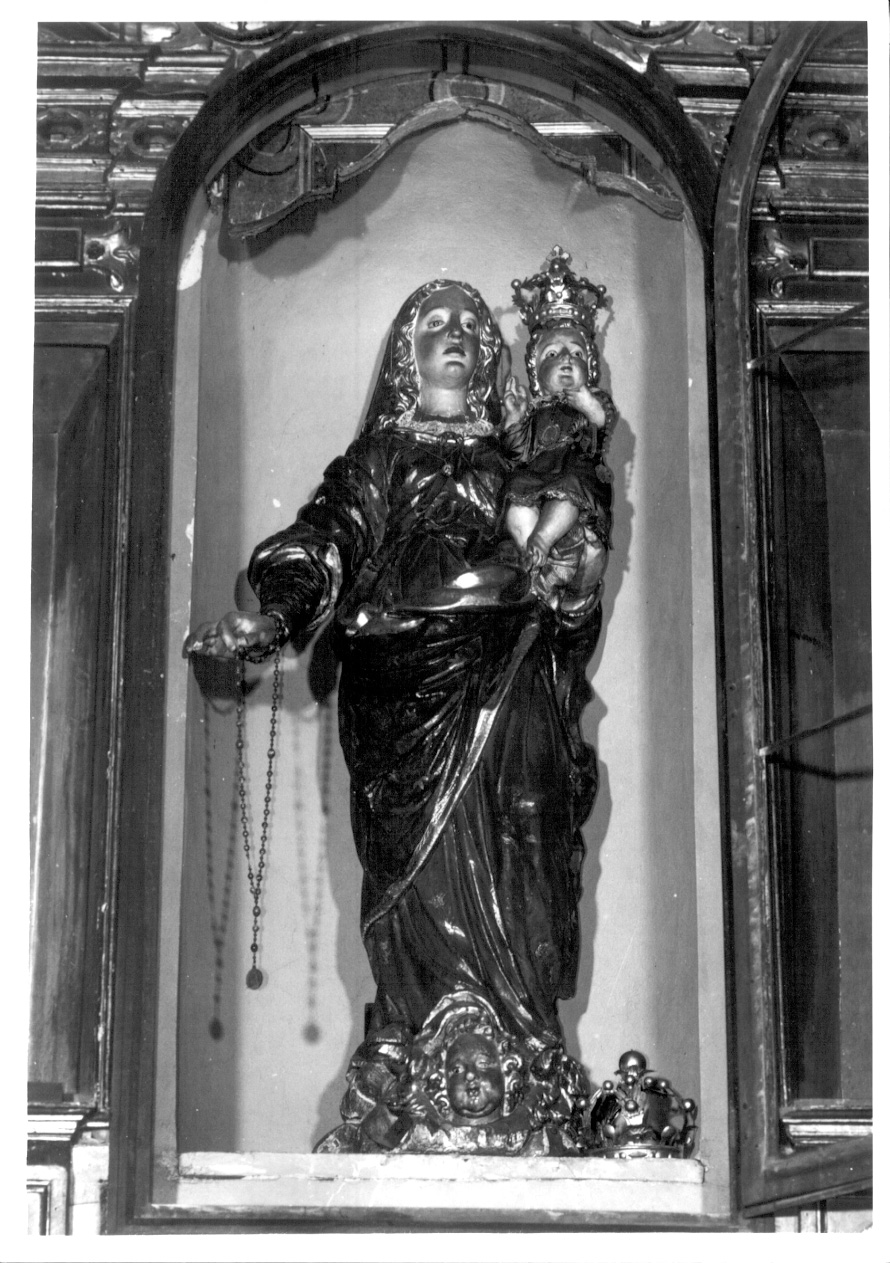 Madonna del Rosario (statua, opera isolata) - ambito piemontese (sec. XVII)