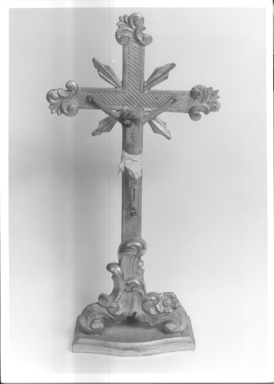 Cristo crocifisso dolente (croce d'altare, serie) - ambito piemontese (metà sec. XVIII)