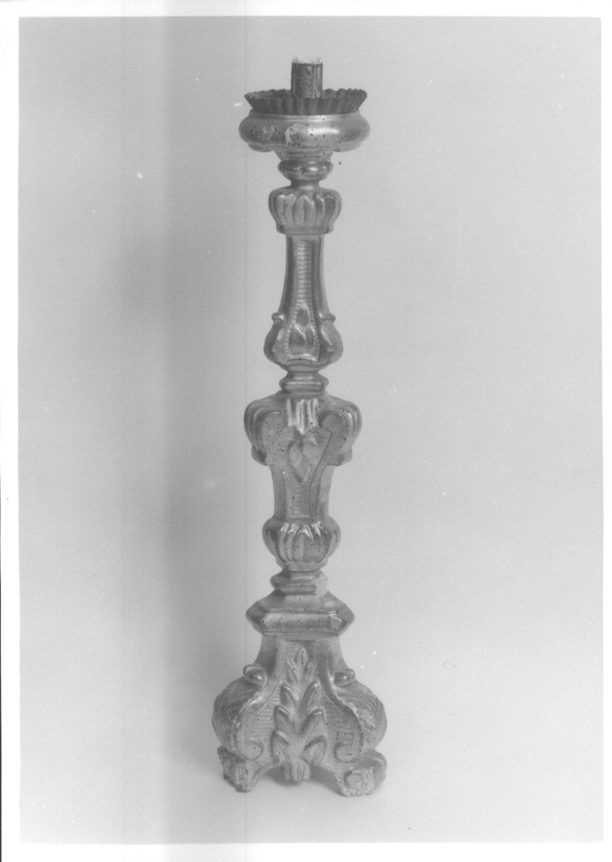 candeliere d'altare, serie - ambito piemontese (seconda metà sec. XVIII)