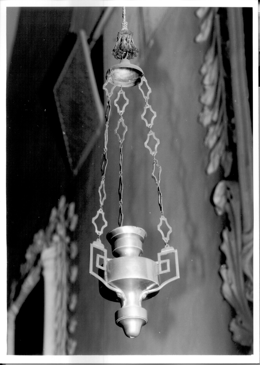 lampada pensile, opera isolata - ambito italiano (sec. XIX)