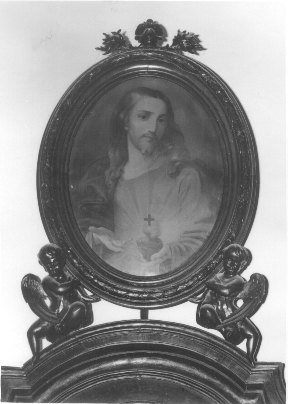 Sacro Cuore di Gesù (dipinto, elemento d'insieme) - ambito alessandrino (seconda metà sec. XIX)