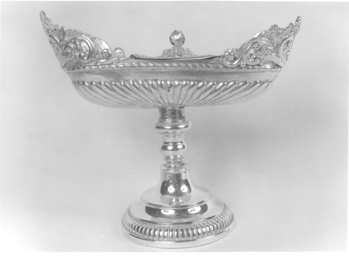 navicella portaincenso, opera isolata - ambito ligure-piemontese (metà sec. XIX)