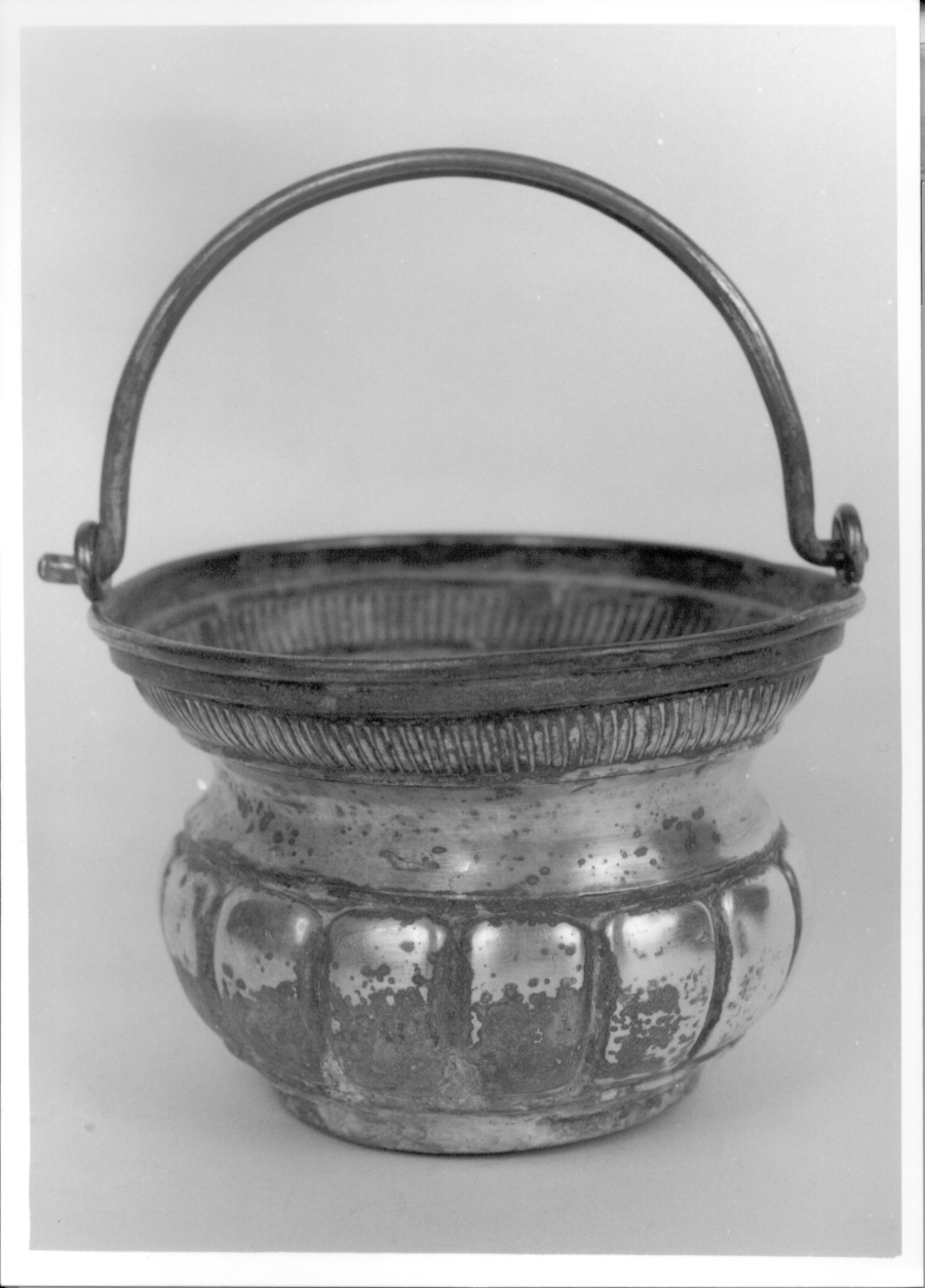 secchiello per l'acqua benedetta, opera isolata - ambito ligure-piemontese (sec. XIX)