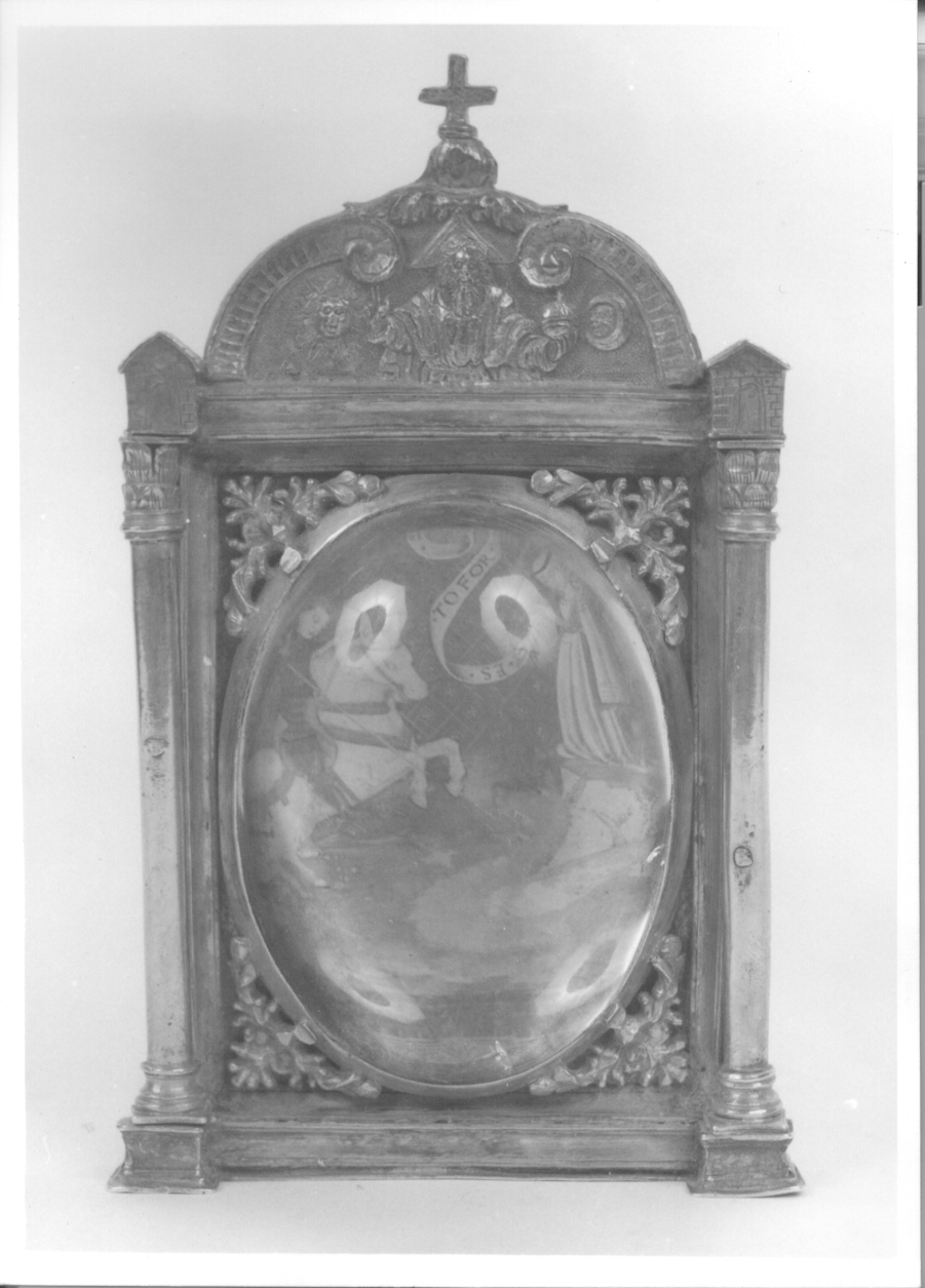 San Giorgio e il drago (miniatura, elemento d'insieme) - ambito ligure-piemontese (fine/inizio secc. XV/ XVI)