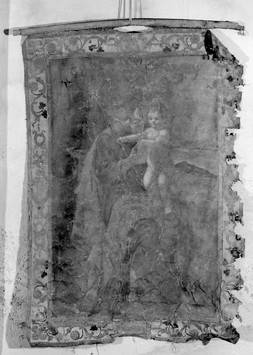 SAN GIUSEPPE E GESU' BAMBINO (dipinto) - ambito piemontese (fine sec. XVII)