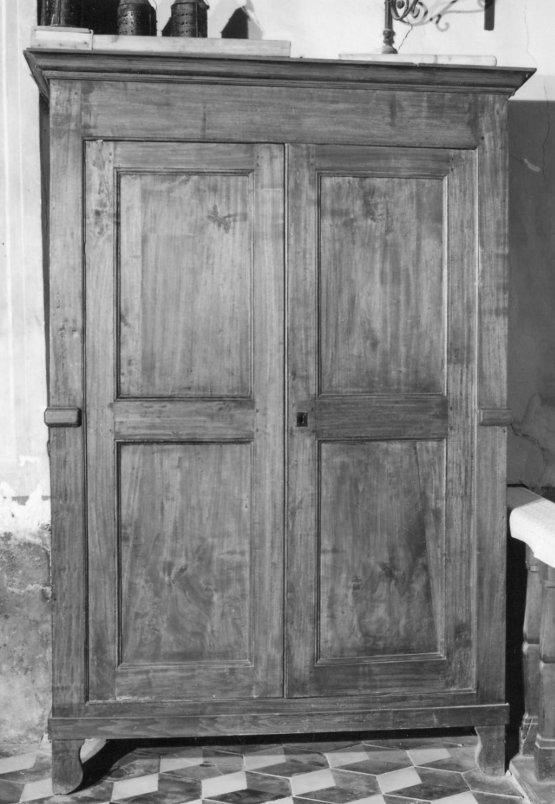 armadio da sacrestia, opera isolata - ambito piemontese (terzo quarto sec. XIX)