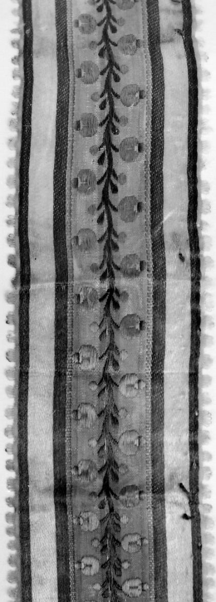 MOTIVI DECORATIVI FLOREALI (tessuto, opera isolata) - ambito valligiano, ambito francese (fine sec. XIX)