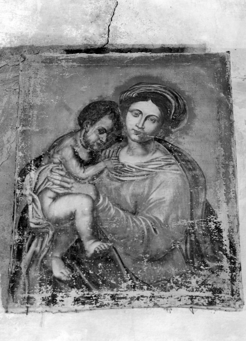 MADONNA CON BAMBINO (dipinto, opera isolata) - ambito piemontese (fine sec. XVII)