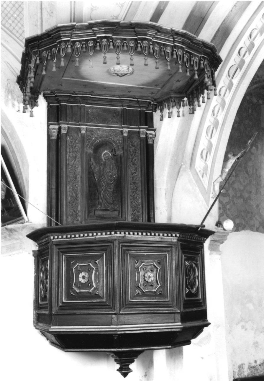 CRISTO RISORTO BENEDICENTE (pulpito, opera isolata) - ambito piemontese (seconda metà sec. XVII)