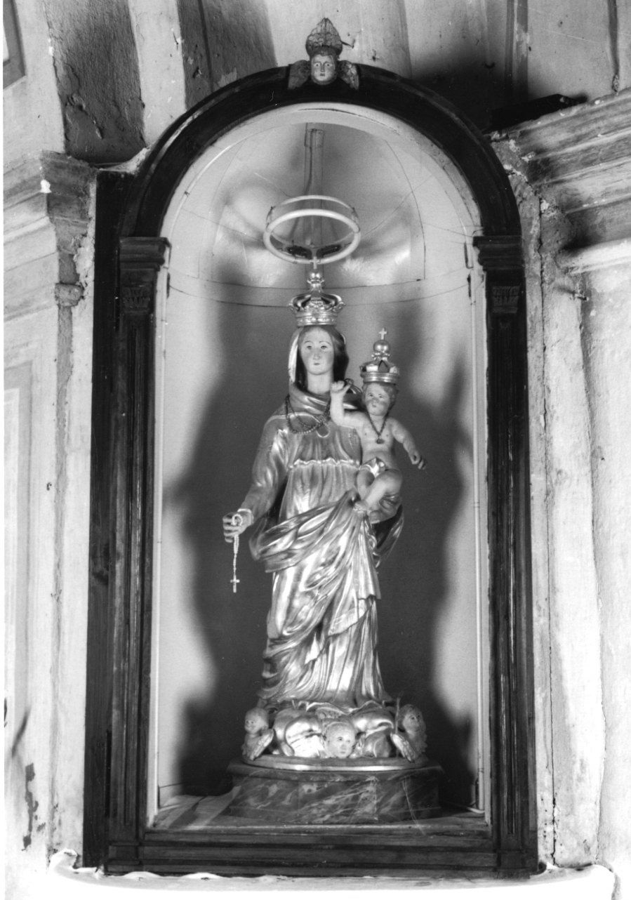 MADONNA DEL ROSARIO (scultura, opera isolata) - ambito piemontese (seconda metà sec. XVII)