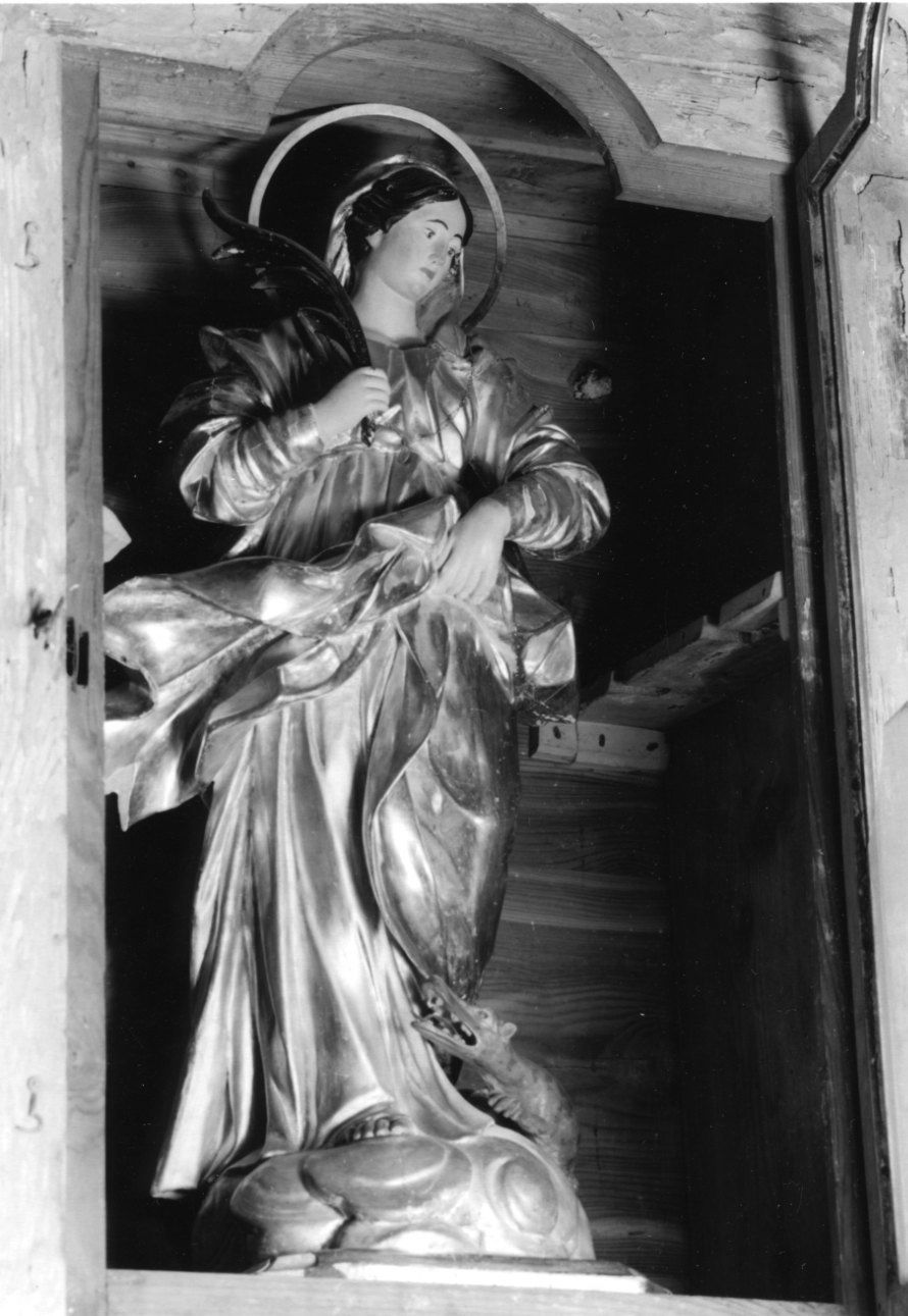 SANTA MARGHERITA DI ANTIOCHIA (scultura, opera isolata) - ambito piemontese (ultimo quarto sec. XIX)