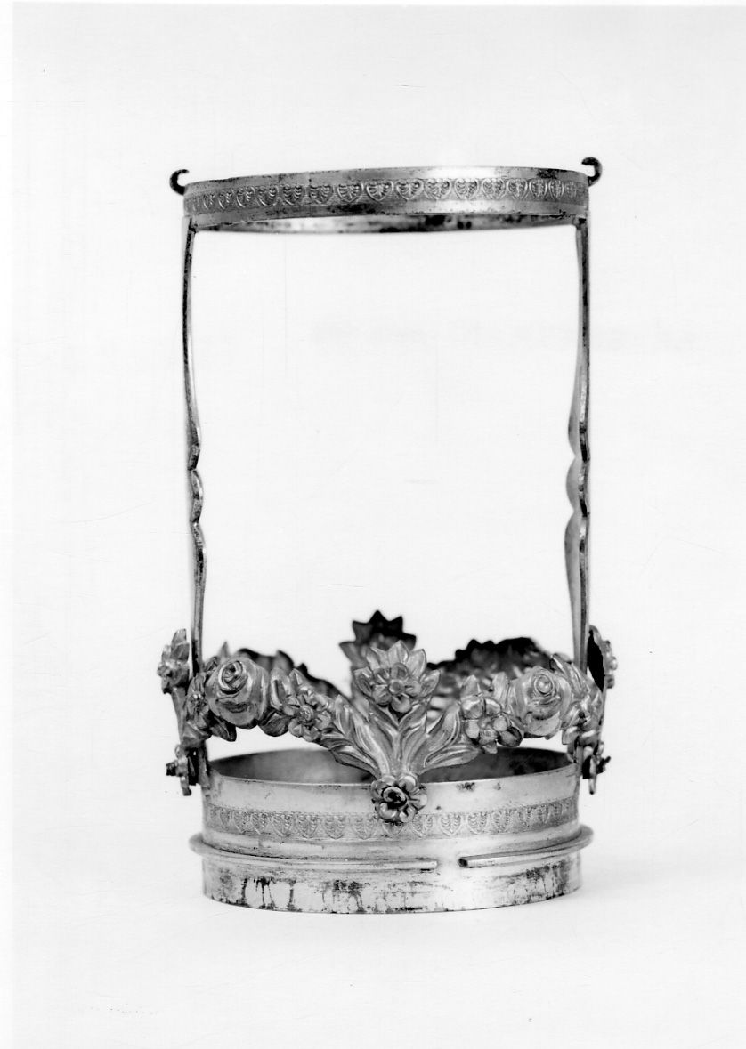 motivi decorativi vegetali (ostensorio, frammento) - ambito piemontese (metà sec. XIX)