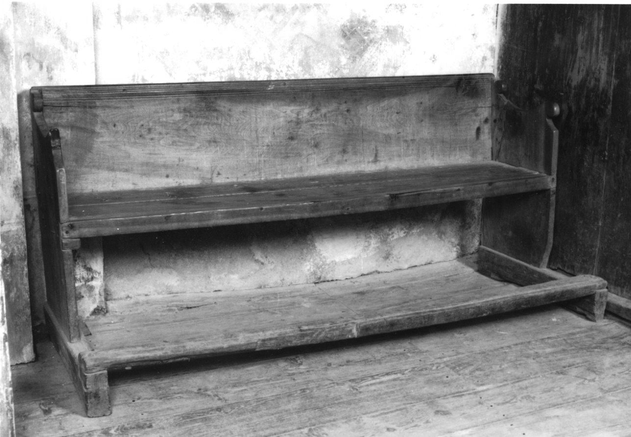 banco da chiesa, opera isolata - ambito piemontese (fine/inizio secc. XVII/ XVIII)