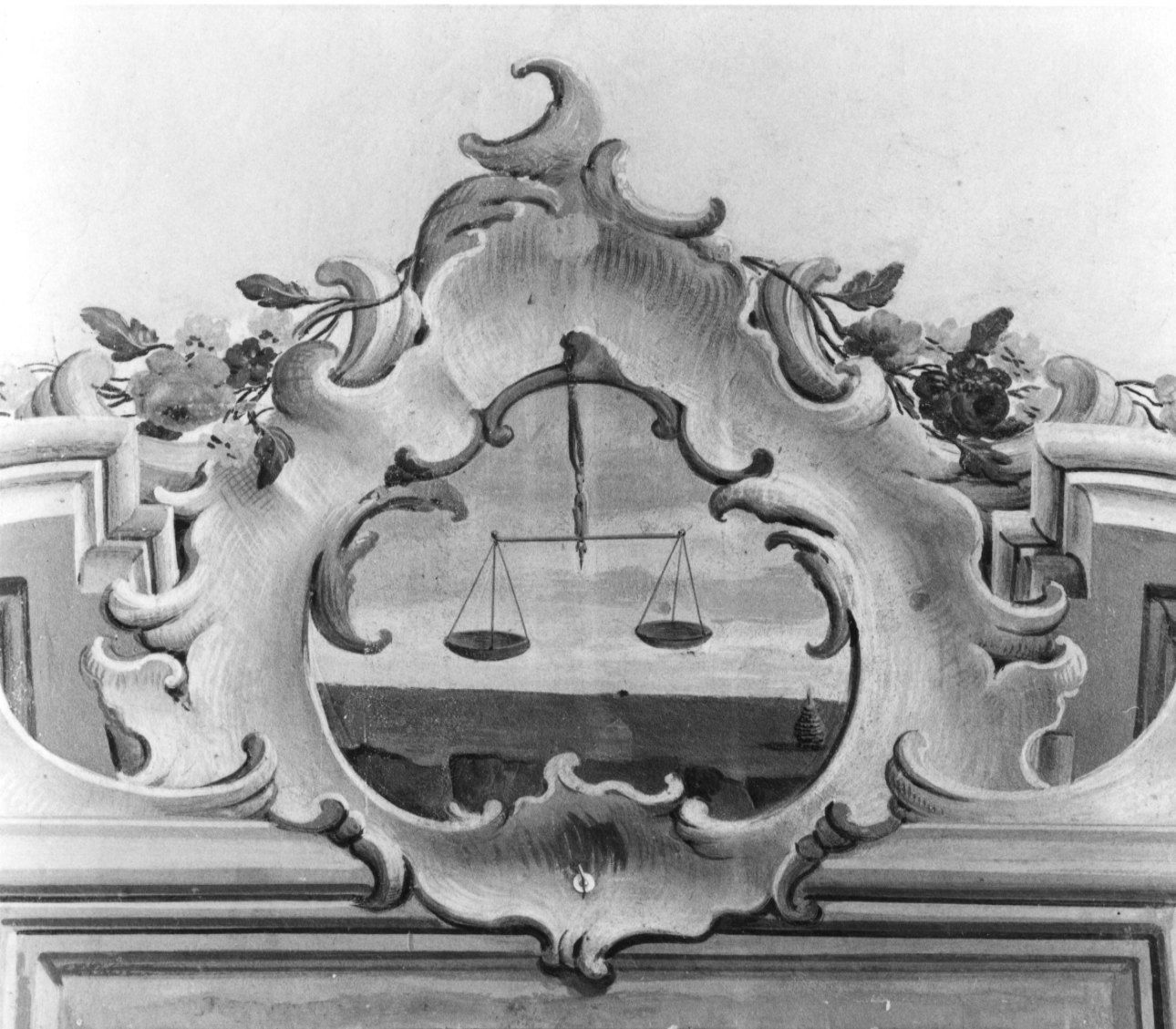 BILANCIA (dipinto, elemento d'insieme) - ambito piemontese (prima metà sec. XVIII)