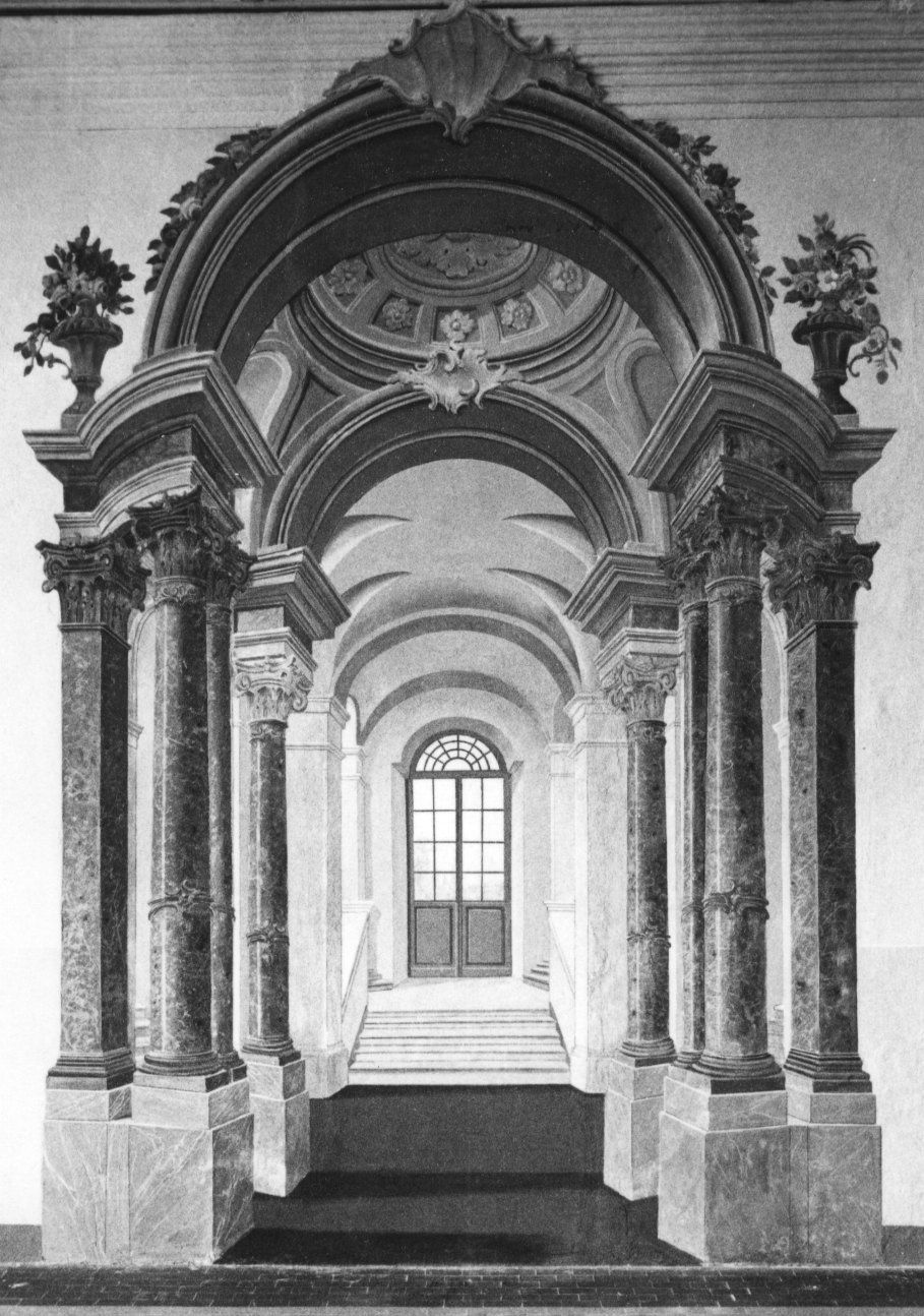 FINTA ARCHITETTURA (decorazione pittorica, opera isolata) - ambito piemontese (seconda metà sec. XVIII)