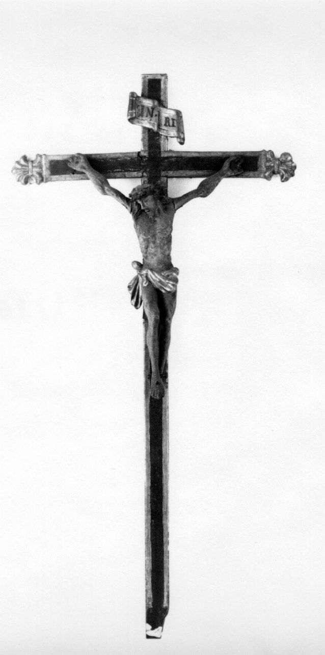 CRISTO CROCIFISSO (croce processionale, opera isolata) - bottega piemontese (sec. XVIII)