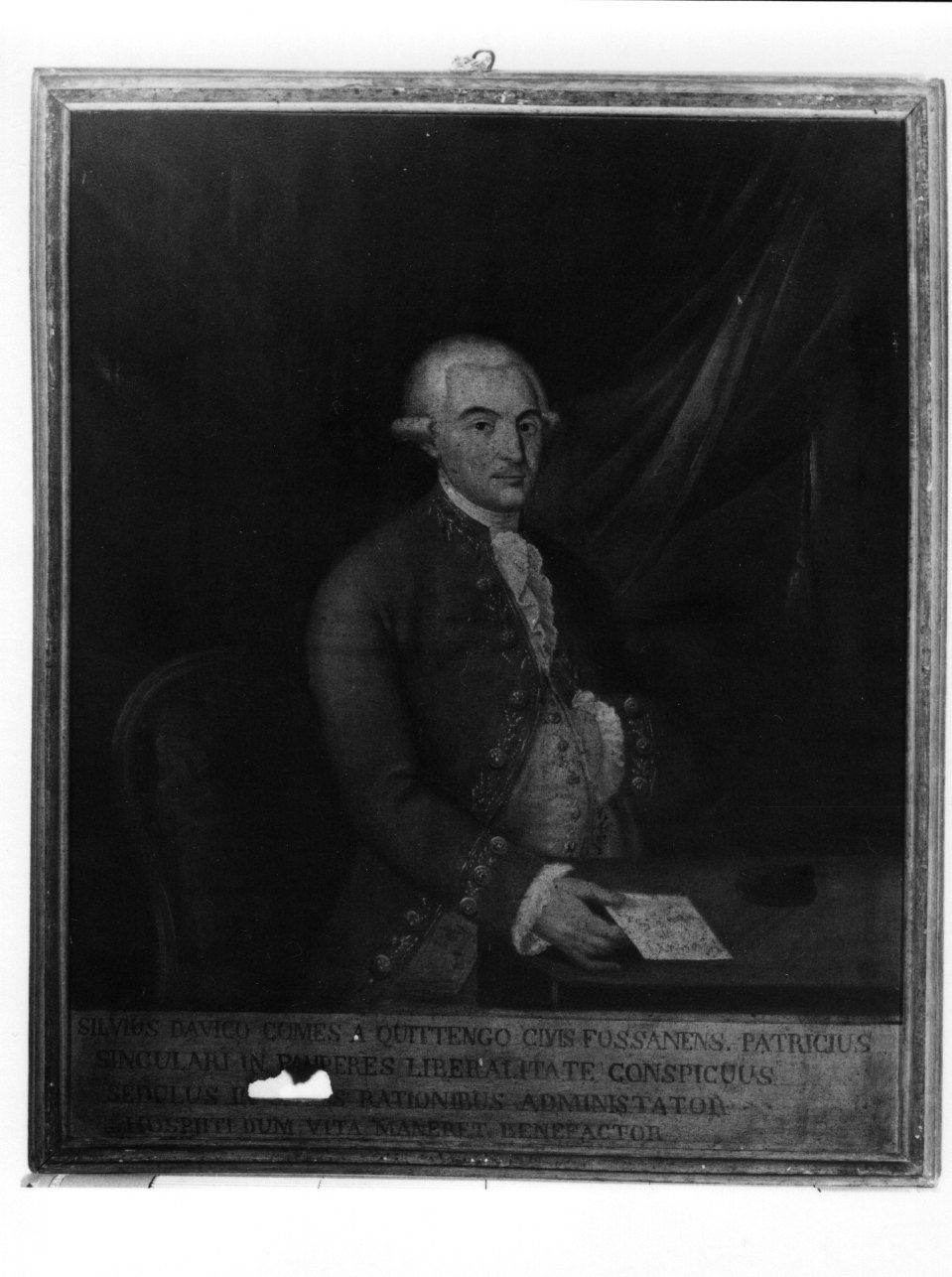 RITRATTO DEL CONTE SILVIO DAVICO DI QUITTENGO (dipinto, opera isolata) - ambito fossanese (primo quarto sec. XIX)