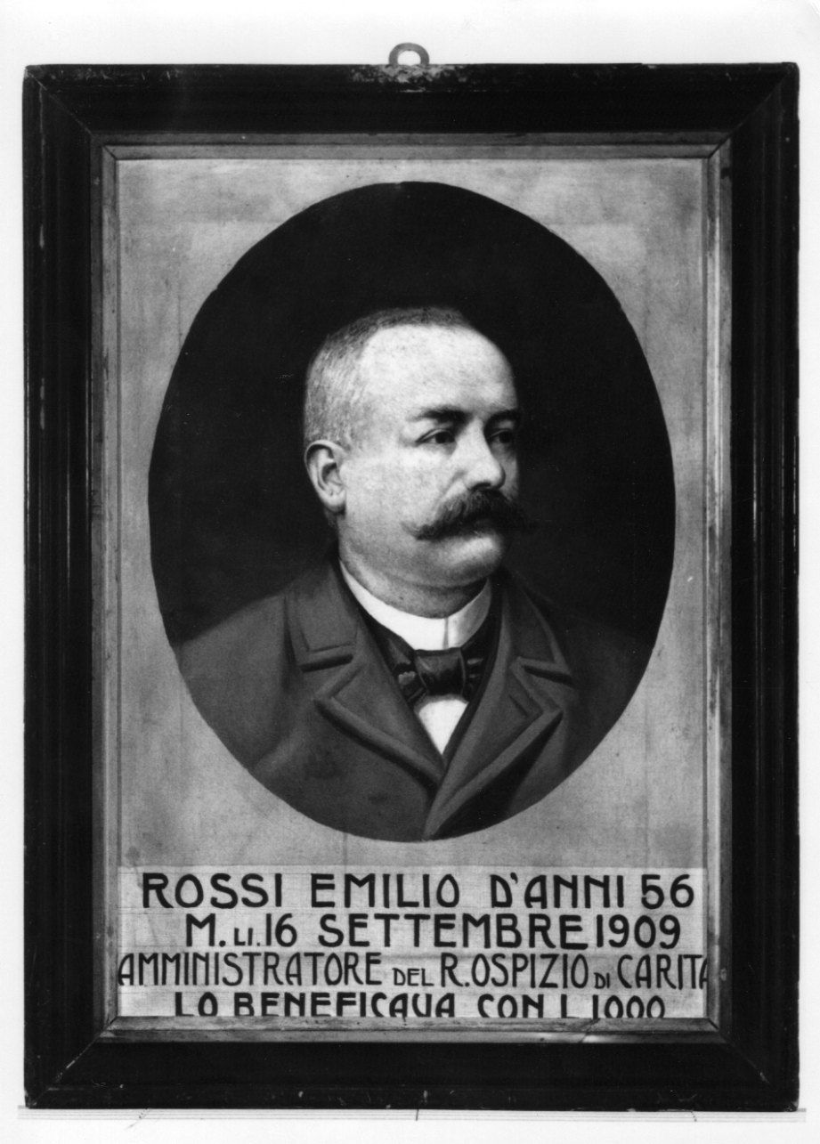 RITRATTO DI EMILIO ROSSI (dipinto, opera isolata) - ambito fossanese (primo quarto sec. XX)