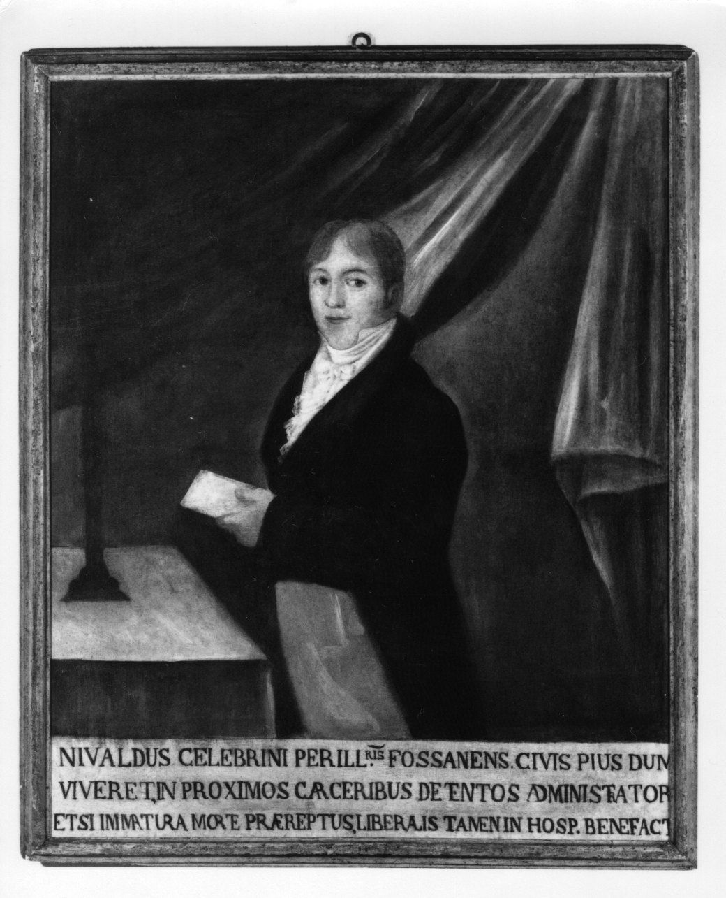 RITRATTO DI NIVALDO CELEBRINI (dipinto, opera isolata) - ambito fossanese (primo quarto sec. XIX)