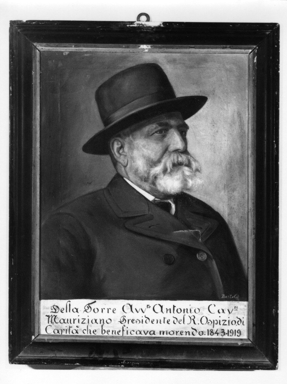 RITRATTO DELL'AVVOCATO ANTONIO DELLA TORRE (dipinto, opera isolata) di Bertola (primo quarto sec. XX)