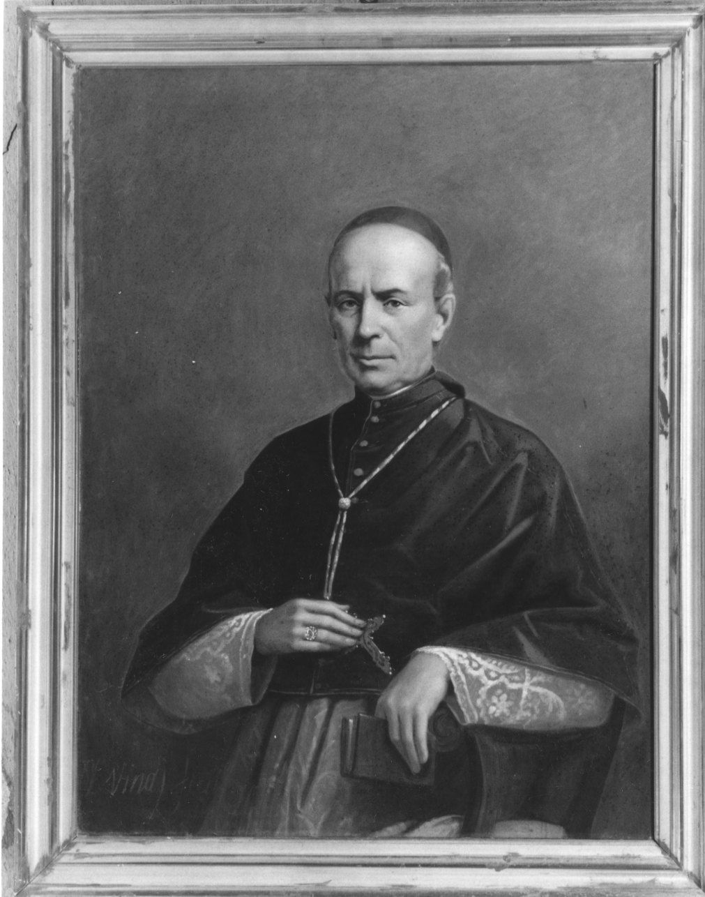 RITRATTO DI ECCLESIASTICO (dipinto, opera isolata) di Vinaj Andrea (ultimo quarto sec. XIX)