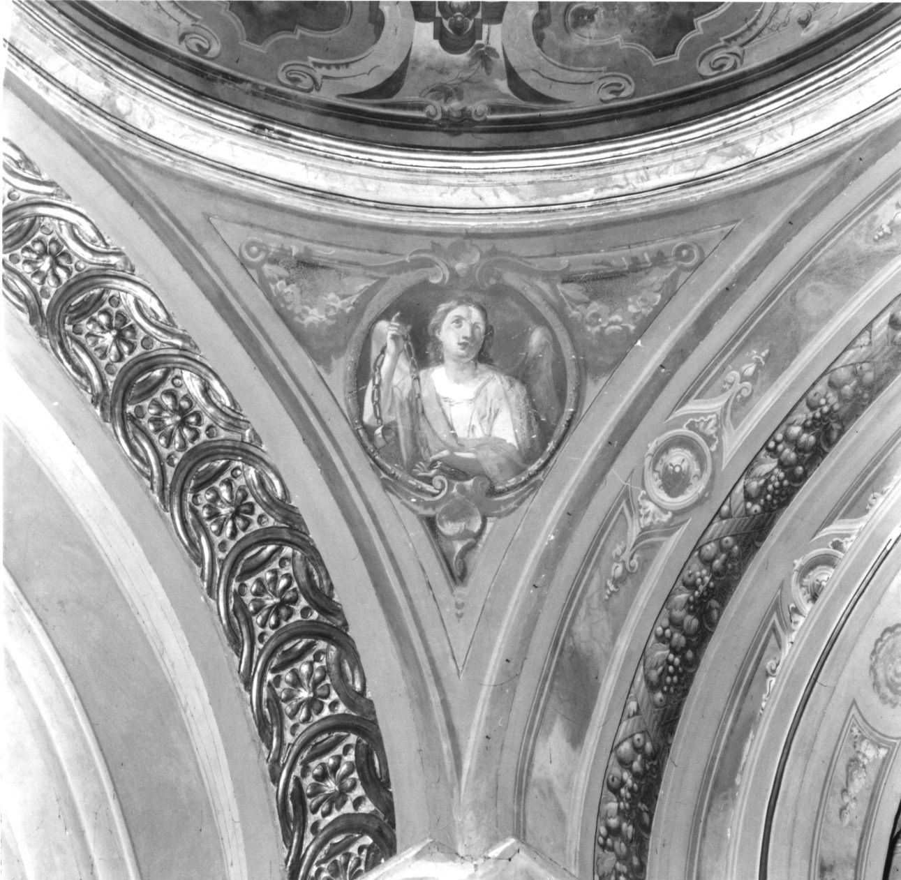 angelo con strumenti della passione (dipinto) - ambito piemontese (metà sec. XIX)