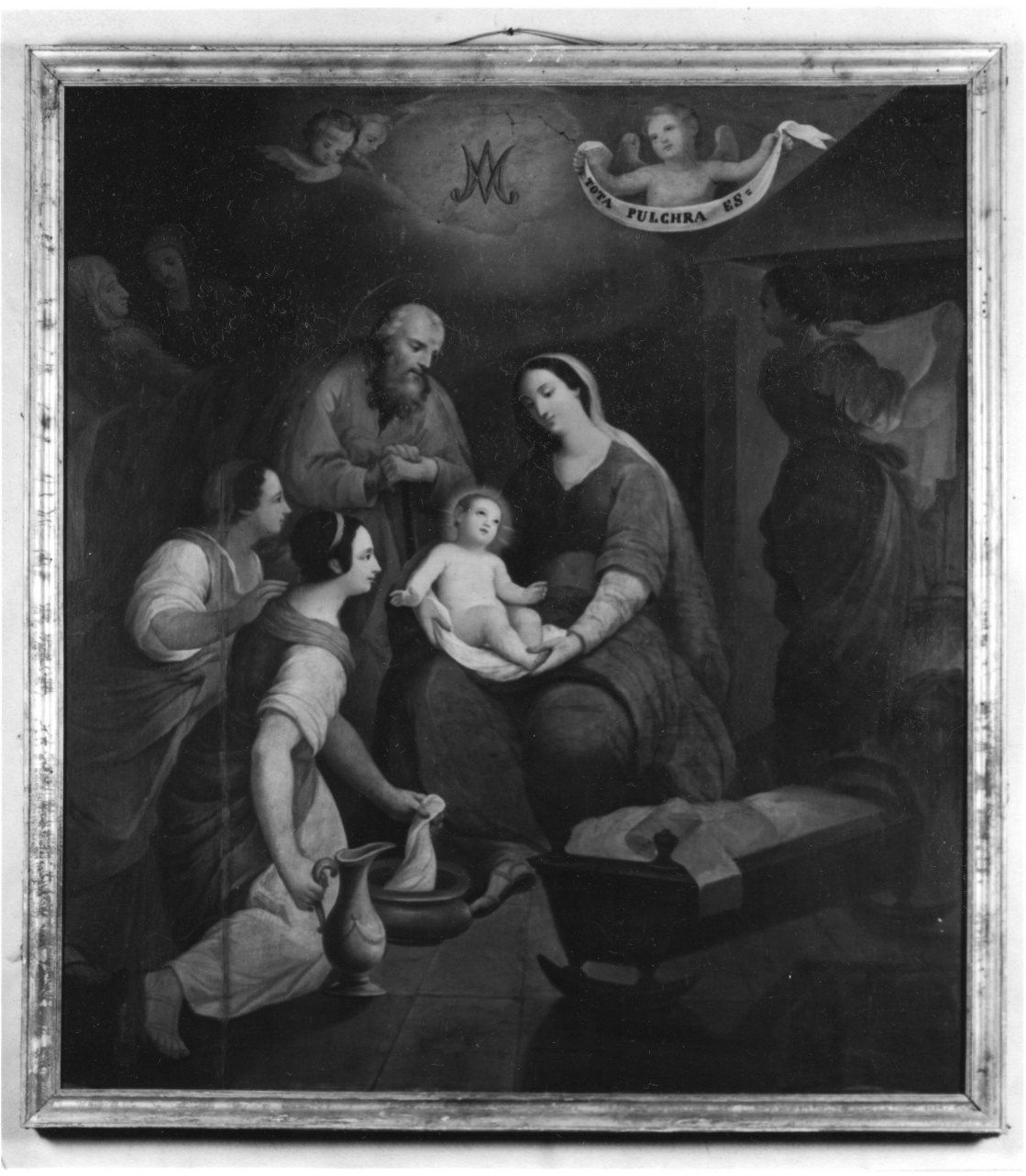 MARIA VERGINE BAMBINA CON SANT'ANNA E SAN GIOACCHINO (dipinto, opera isolata) - ambito piemontese (seconda metà sec. XIX)