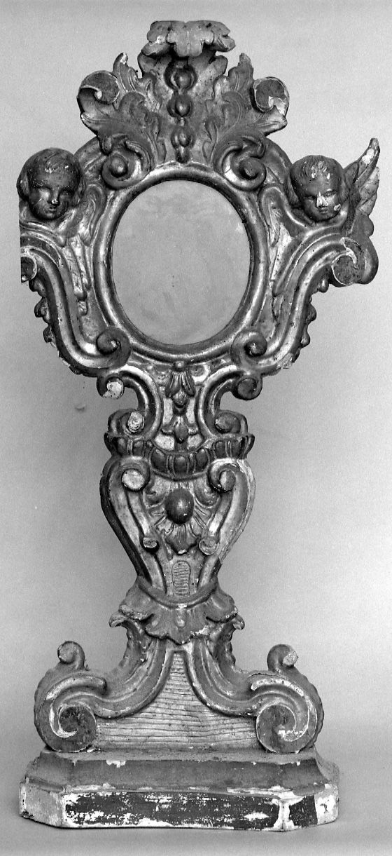 reliquiario - a ostensorio, serie - ambito piemontese (prima metà sec. XVIII)