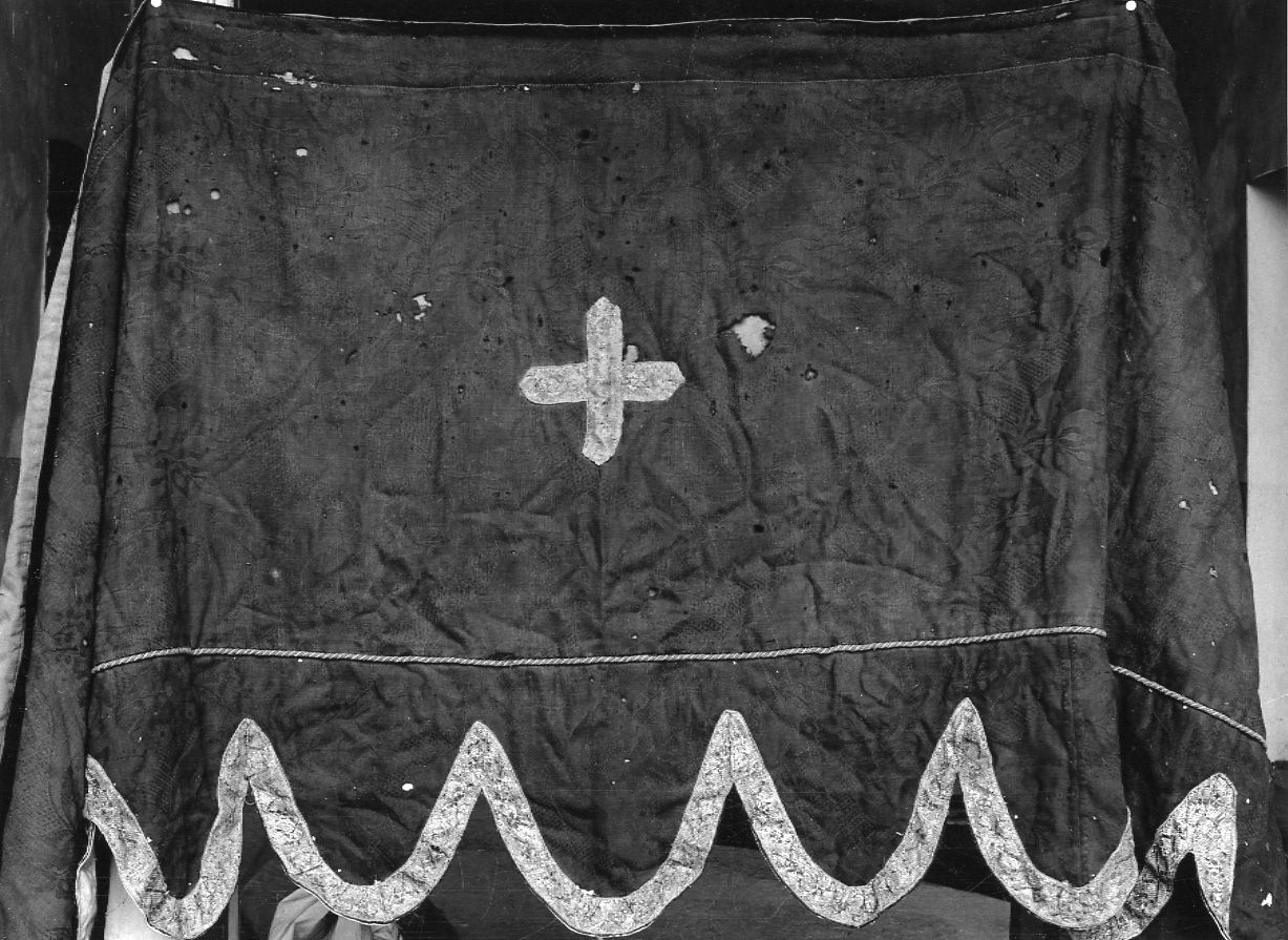 CROCE GRECA (cielo di baldacchino, opera isolata) - manifattura Italia settentrionale (seconda metà sec. XVIII)