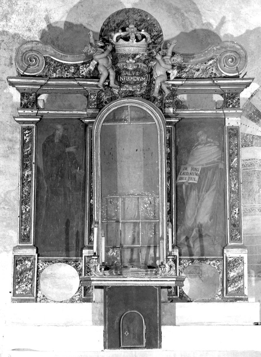 ANGELI REGGICORONA (ancona, opera isolata) - bottega piemontese (terzo quarto sec. XVII)