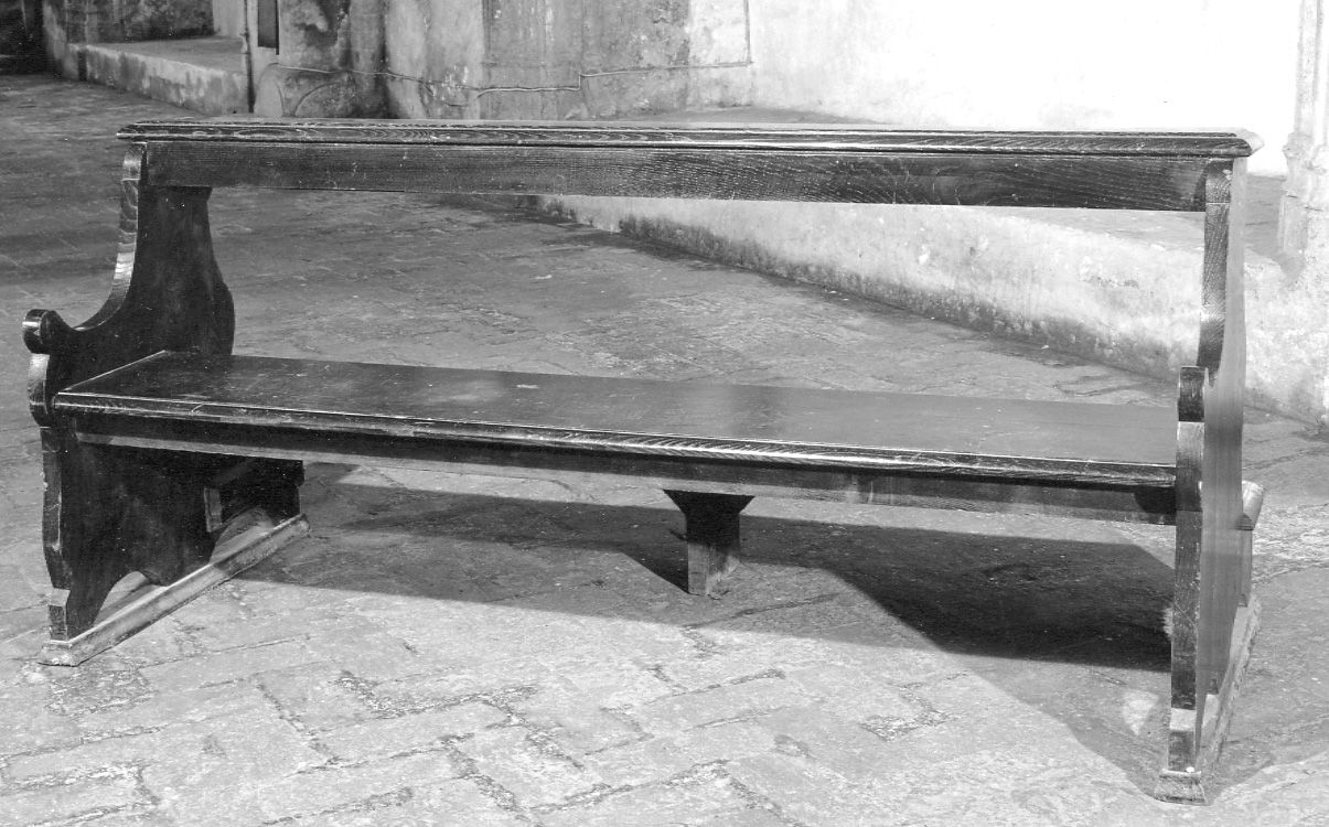 banco da chiesa, serie - bottega piemontese (fine sec. XIX)