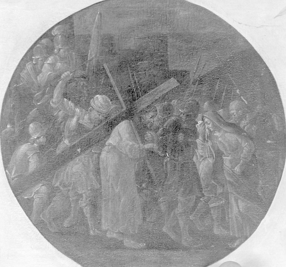 stazione IV: Gesù incontra la Madonna (dipinto) - bottega piemontese (prima metà sec. XVIII)