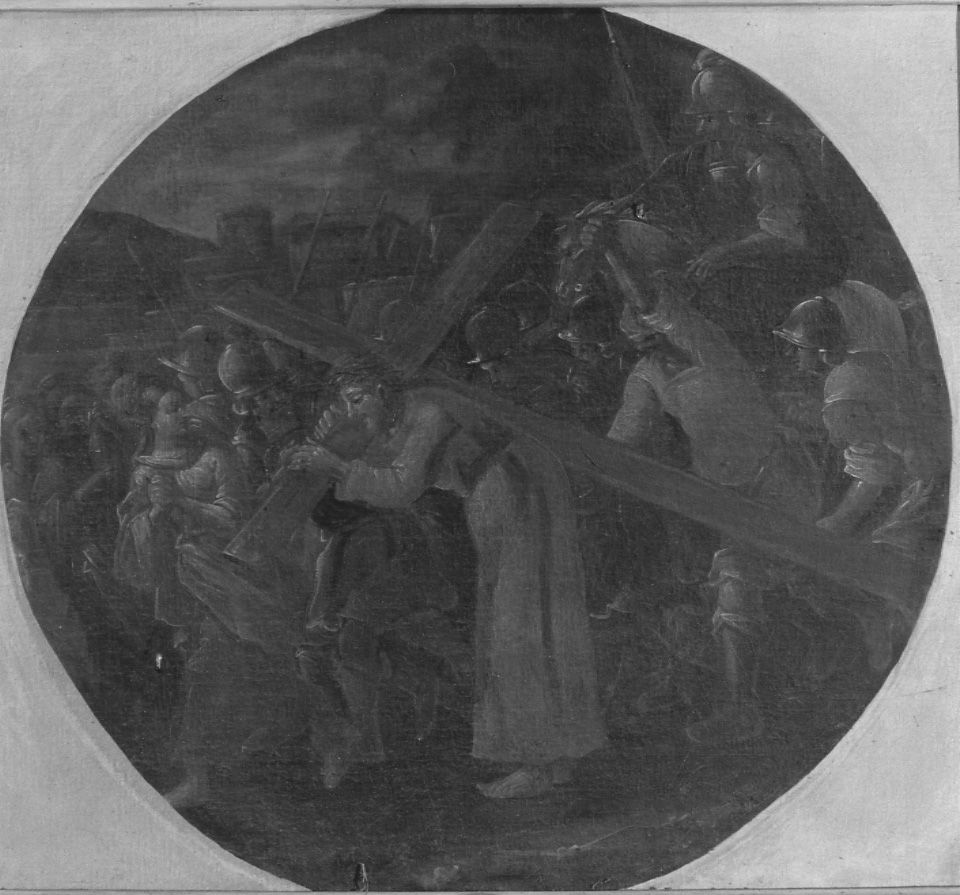 stazione VIII: Gesù consola le donne di Gerusalemme (dipinto) - bottega piemontese (prima metà sec. XVIII)